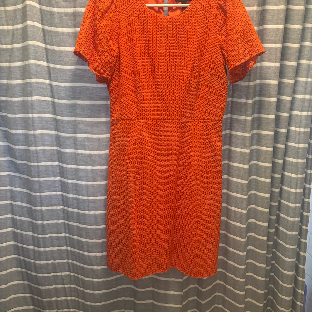 Elegant Red/ Orange JCrew Women's Dress 6 Tall